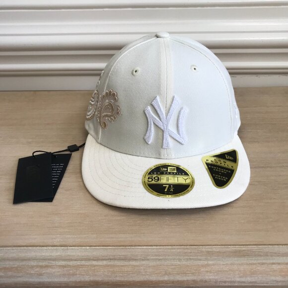 NWT Kith & New Era NY Yankees Hat Paisley 59FIFTY Low Profile 7 1/4 Sandrift NEW main image 5